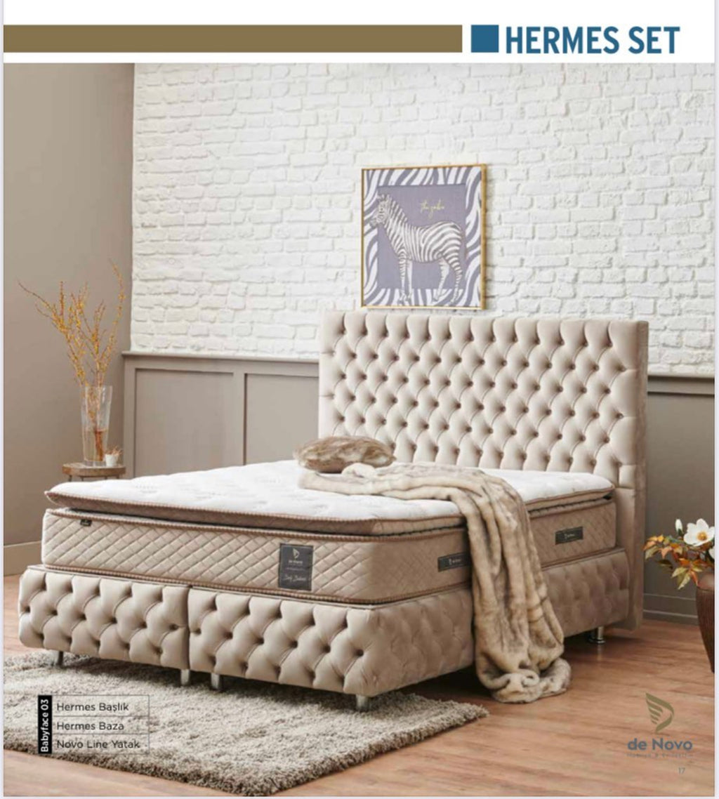 Boxspring De Novo 2persoons Bed Model Hermes beige.