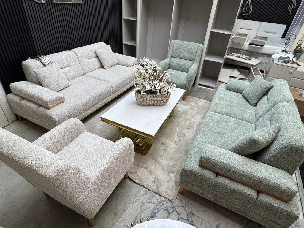 Teddy bankstel 2x3 Zitter 2x1 Zitter 90x220cm