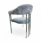 Dubai stoelen Dubai zilver grijs zilver