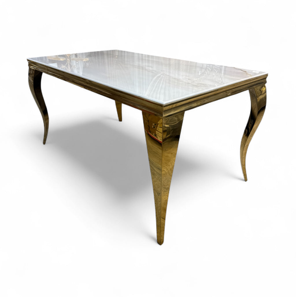 Milano Eettafel Marmer Look Goud Witte of Zilver Witte