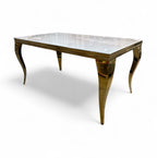 Milano Eettafel Marmer Look Goud Witte of Zilver Witte