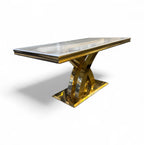 Eettafel Dubai Marmer Look witte - goud