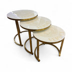 Bijzettafelset - Versace dikglas Witte met Goud