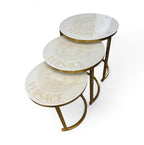 Bijzettafelset - Versace dikglas Witte met Goud