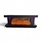 Luxe Tv kast met Sfeerhaard dering 180cm Elektrische haard Zwart.