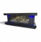 Luxe Tv kast met Sfeerhaard dering 180cm Elektrische haard Zwart.