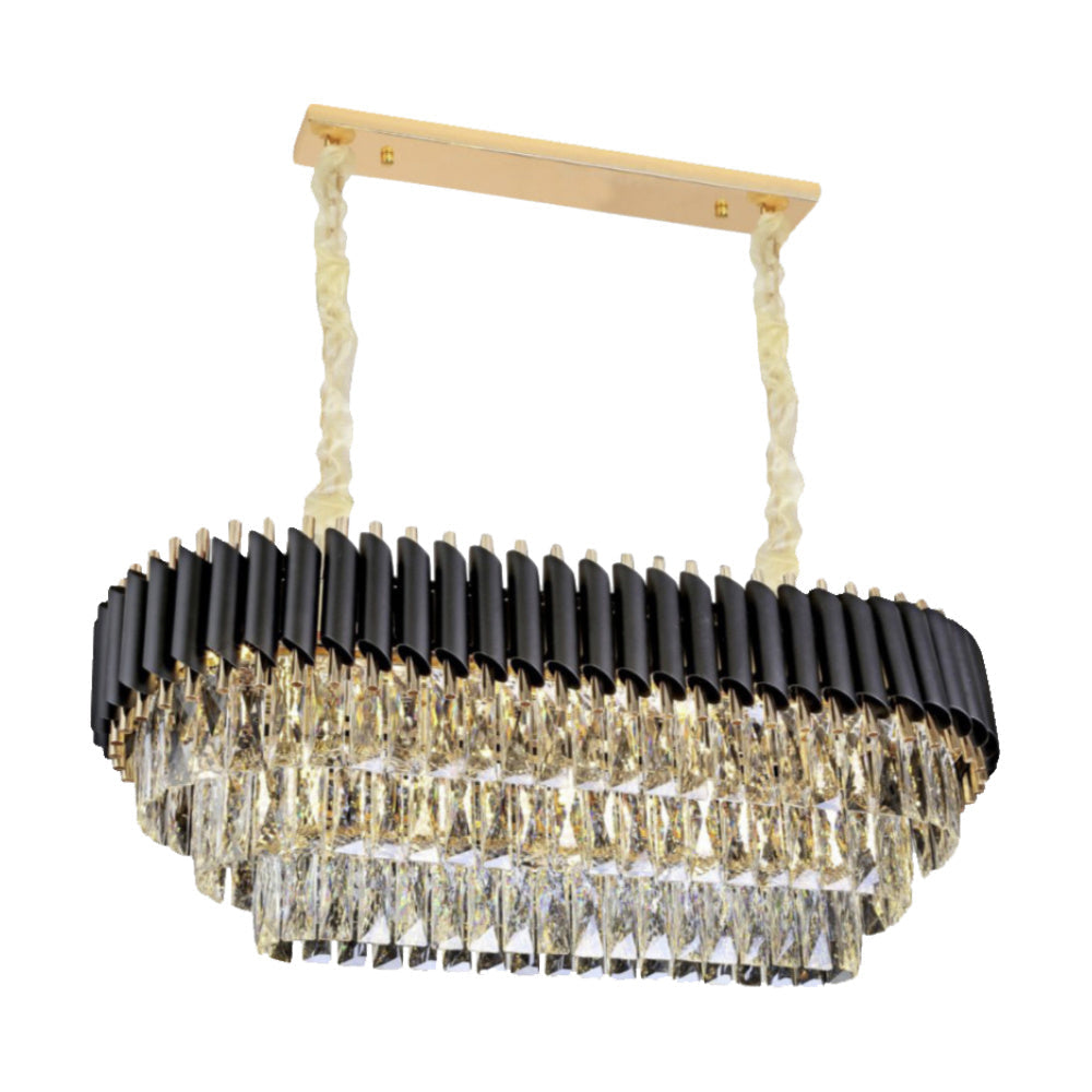 Hanglamp Cristal Pearl Goud - zwart