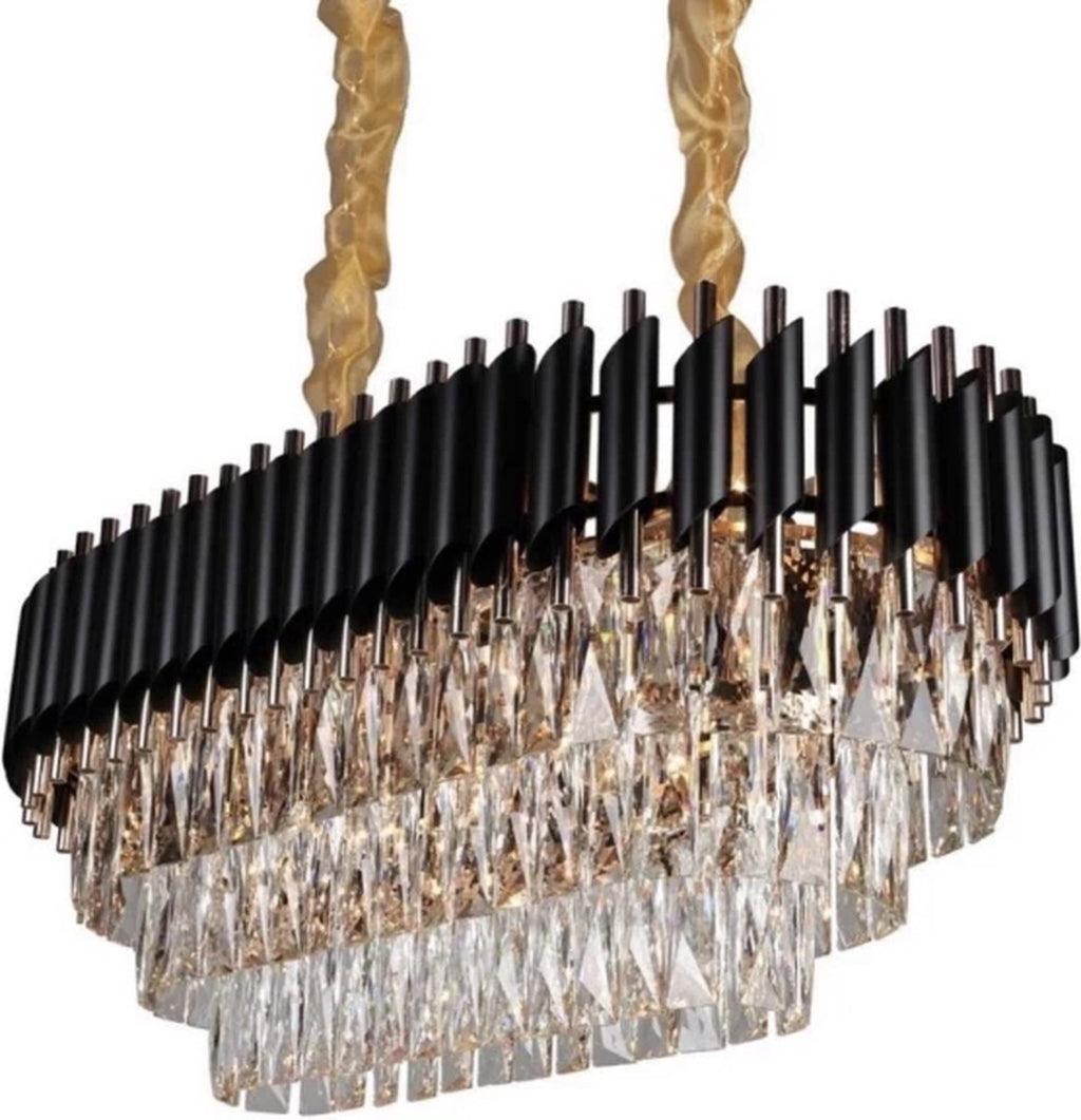 Hanglamp Cristal Pearl Goud - zwart