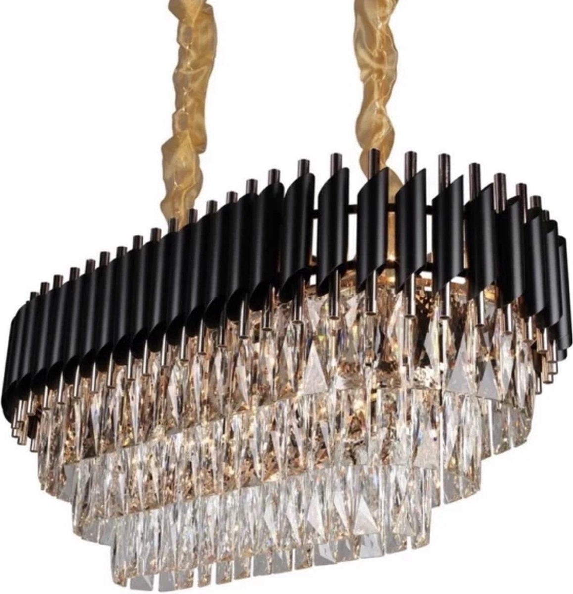 Hanglamp Cristal Pearl Goud - zwart