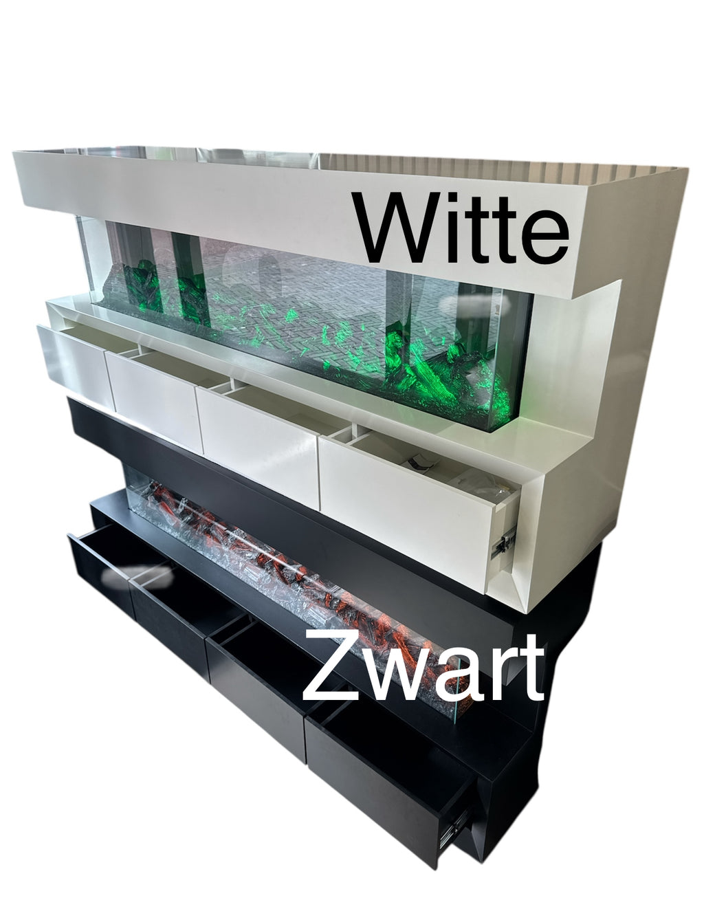 Tv-meubel Santo- inc. Sfeerhaard -Sepia