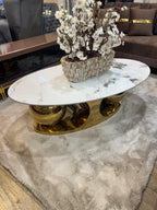 Walnoot Salontafel Marmer