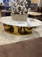 Walnoot Salontafel Marmer