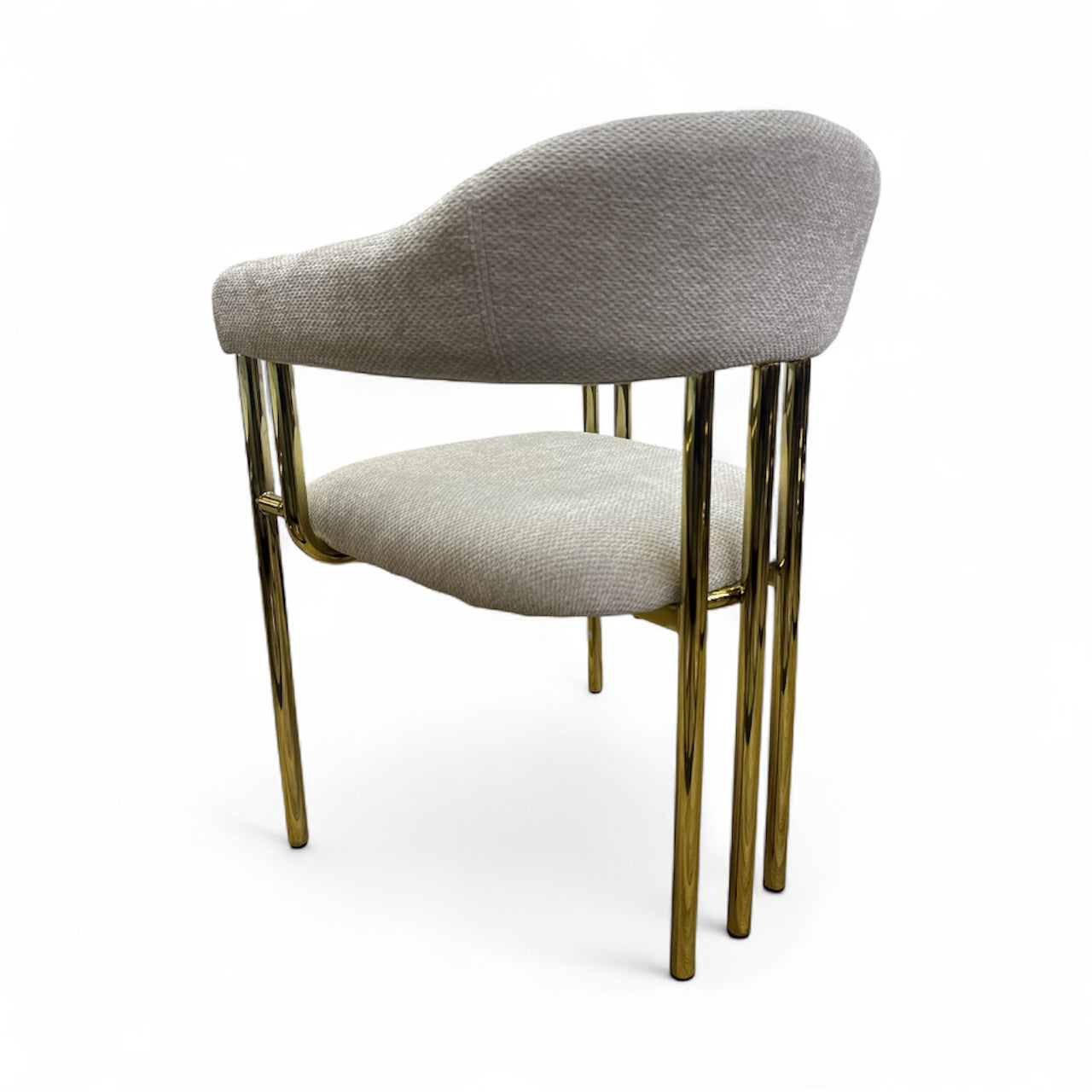 Eetkamerstoel Dubai  Walnoot beige goud