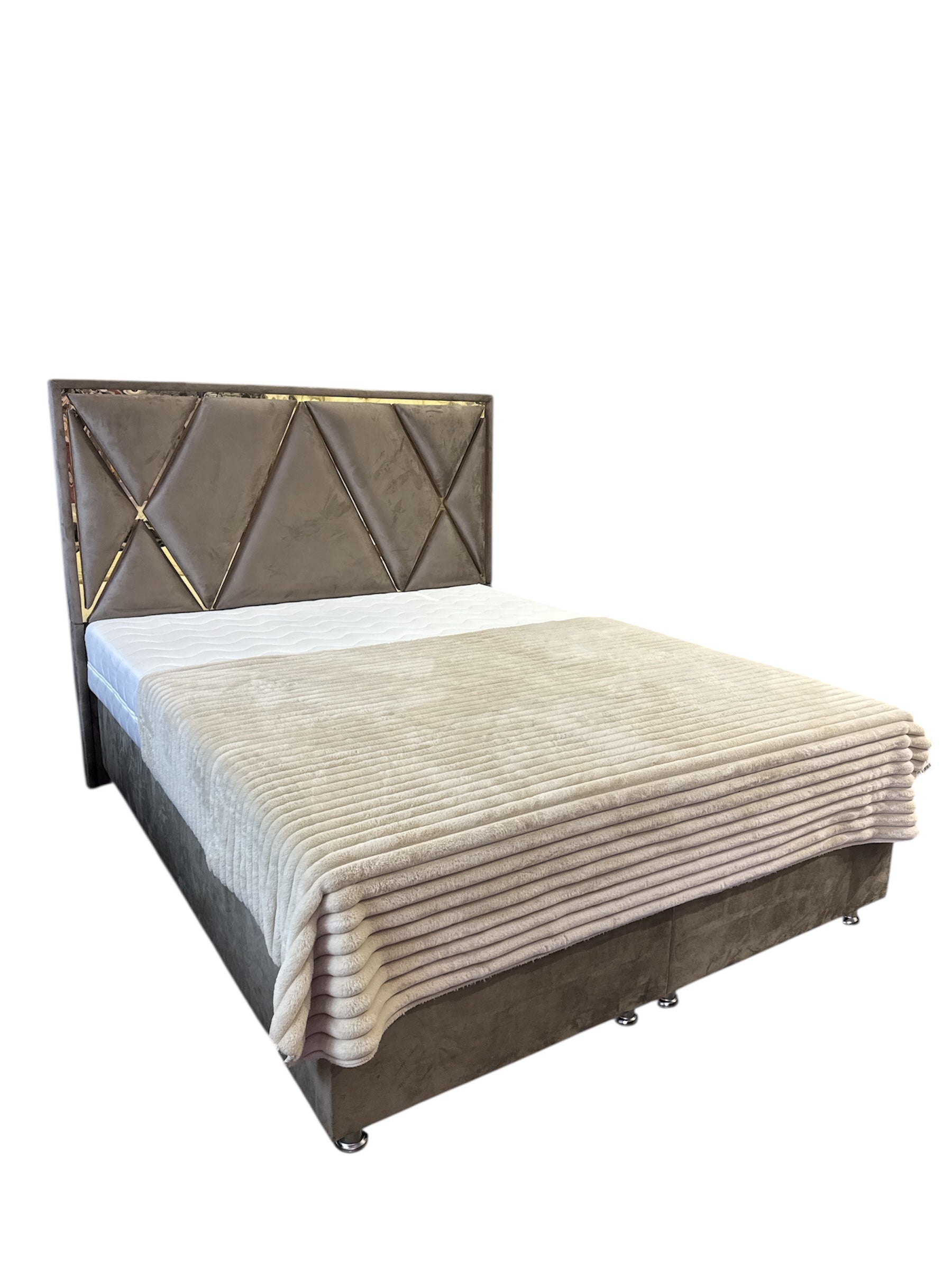 Boxspring 2 persoons De Novo Bed Licht bruin