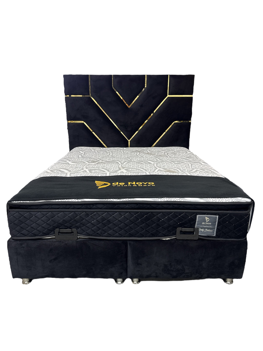 Boxspring 2 persoons De Novo Zwart Model Dubai