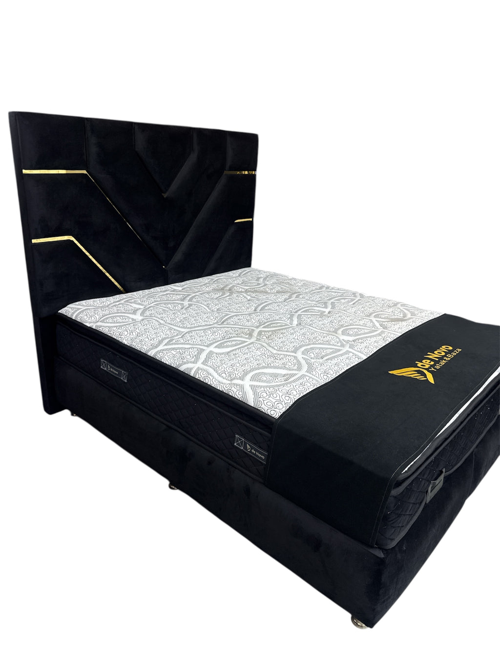 Boxspring 2 persoons De Novo Zwart Model Dubai