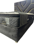 Boxspring 2 persoons De Novo Zwart Model Dubai