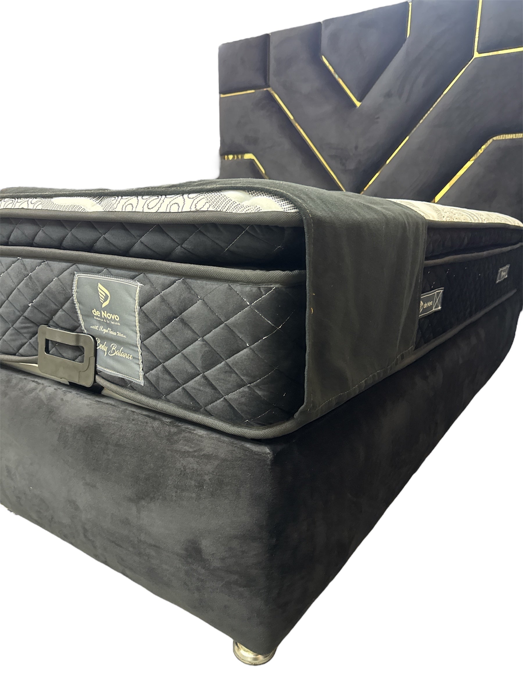 Boxspring 2 persoons De Novo Zwart Model Dubai