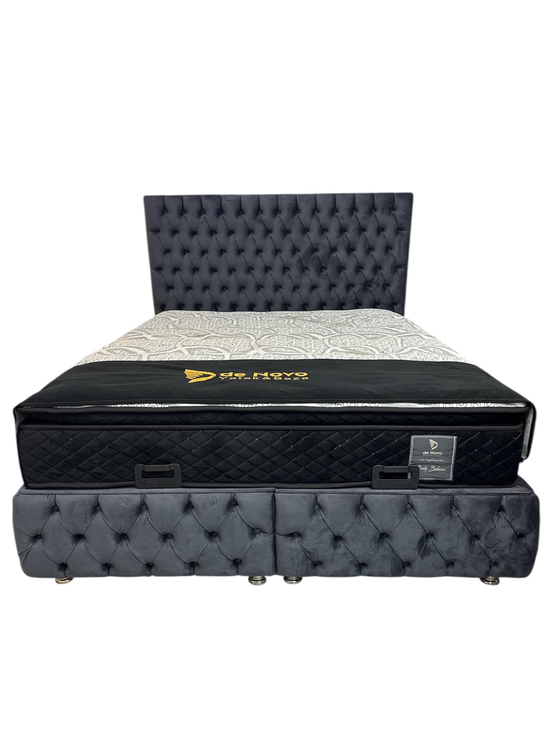 Boxspring De Novo 2 persoons bed Model Hermes Donker Grijs