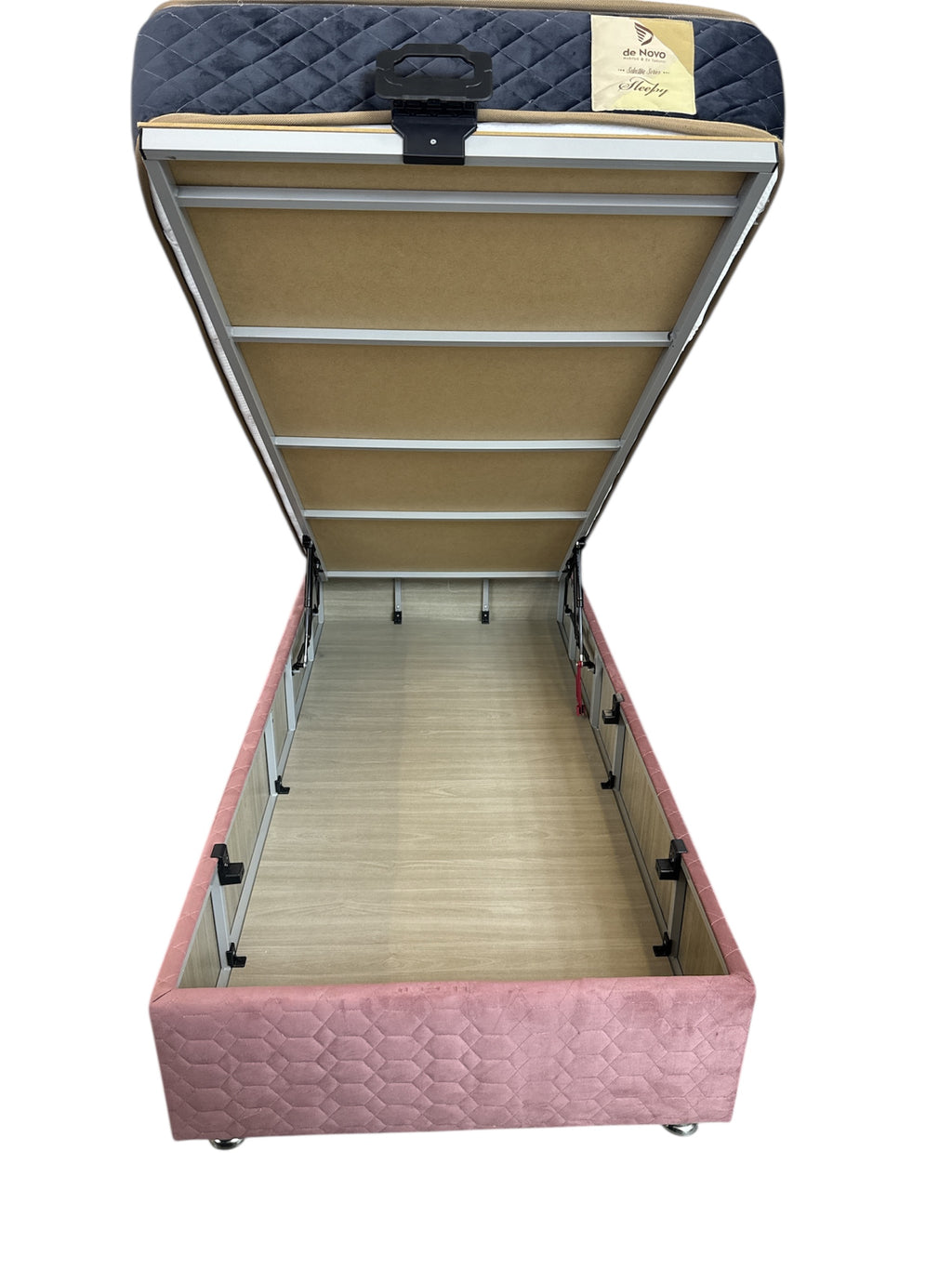 Boxspring De novo 1 persoons bed luxe Roze