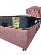 Boxspring De novo 1 persoons bed luxe Roze