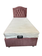 Boxspring De novo 1 persoons bed luxe Roze