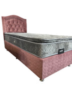 Boxspring De novo 1 persoons bed luxe Roze