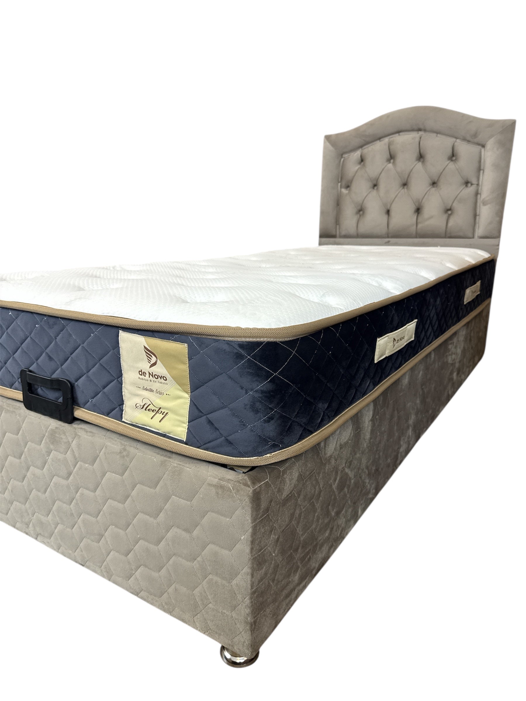 Boxspring De Novo 1 persoons bed beige