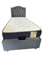 Boxspring De Novo 1 persoons Bed LIcht grijs