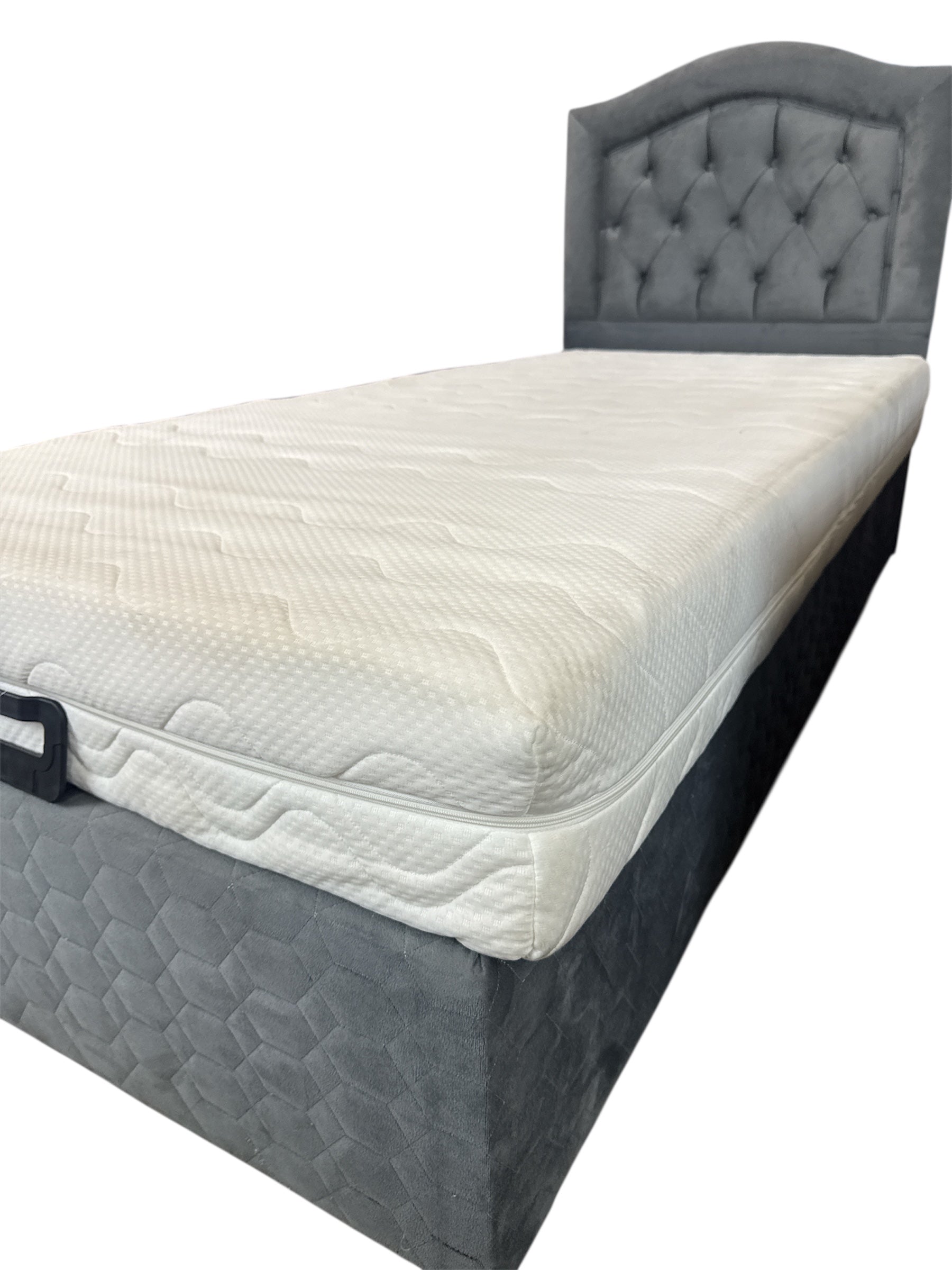 Boxspring De Novo 1 persoons Bed LIcht grijs