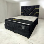 Boxspring 2 persoons De Novo Zwart Model Dubai