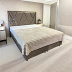 Boxspring 2 persoons De Novo Bed Licht bruin