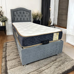 Boxspring De Novo 1 persoons Bed LIcht grijs