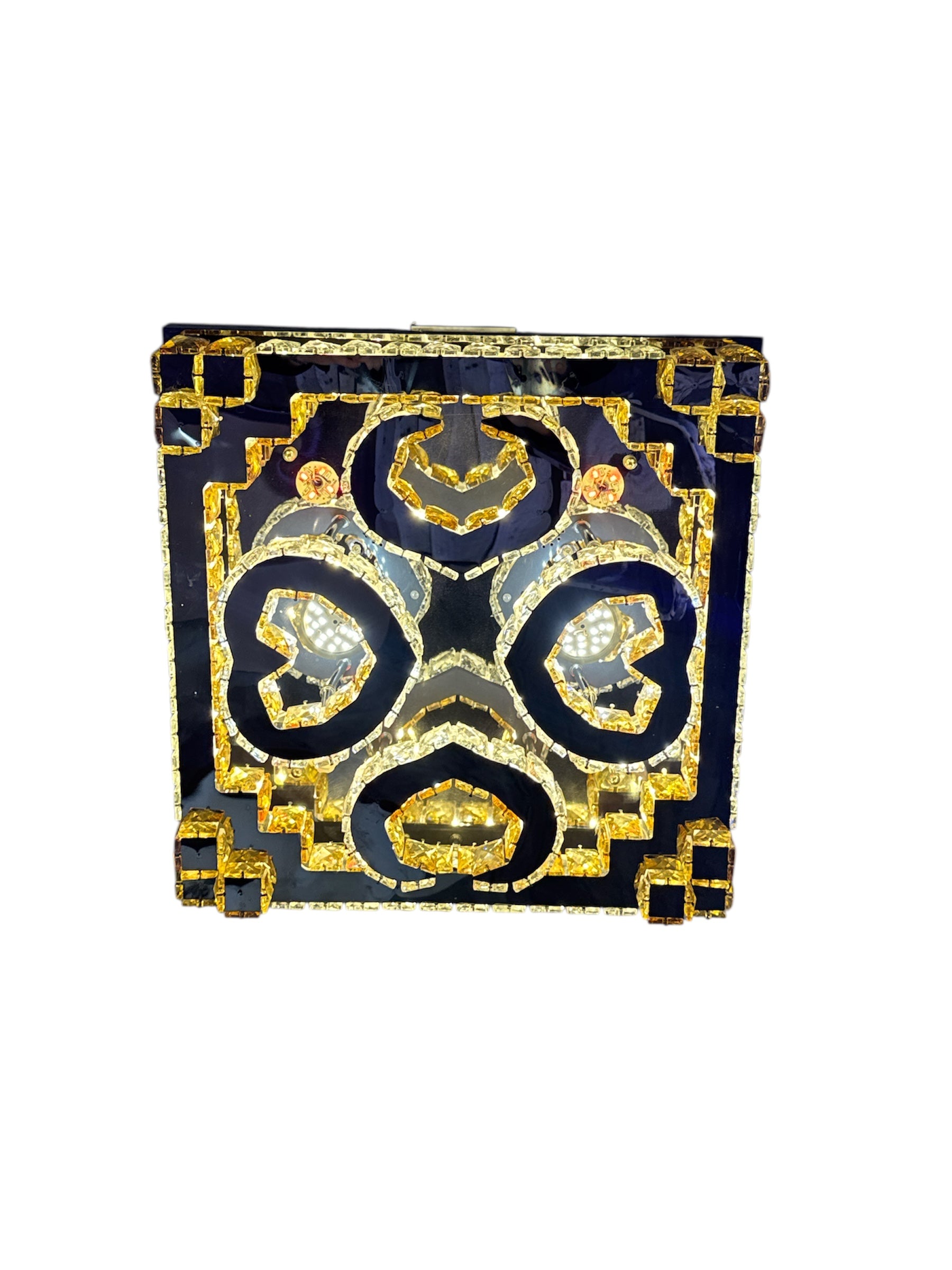 Plafondlamp met 4 hartjes Cristal