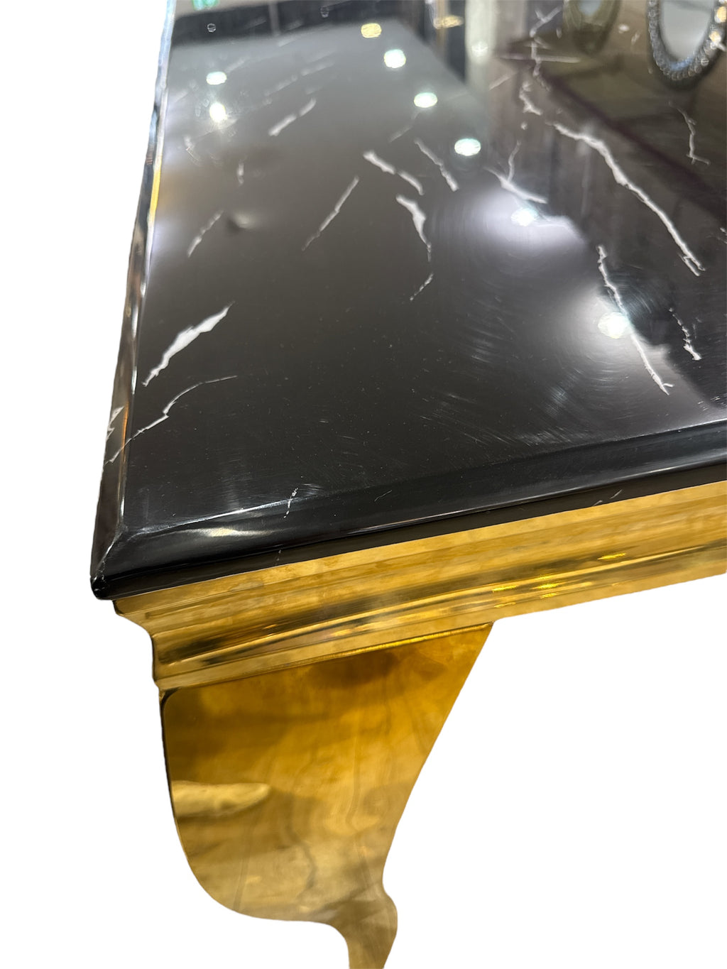 Milano Eettafel Marmer Goud Zwart of Zilver Zwart
