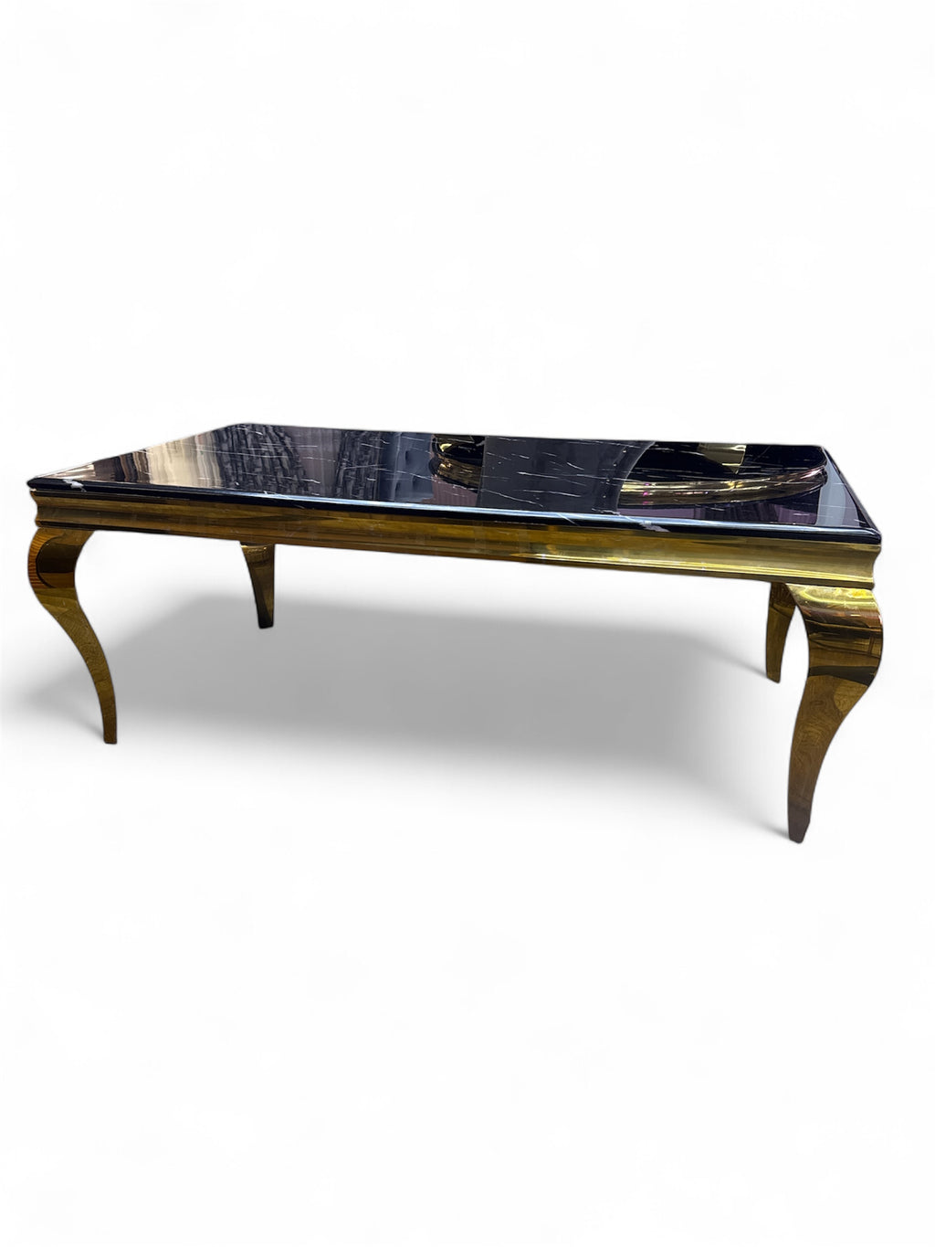 Milano Salontafel Marmer zwart goud 130cm