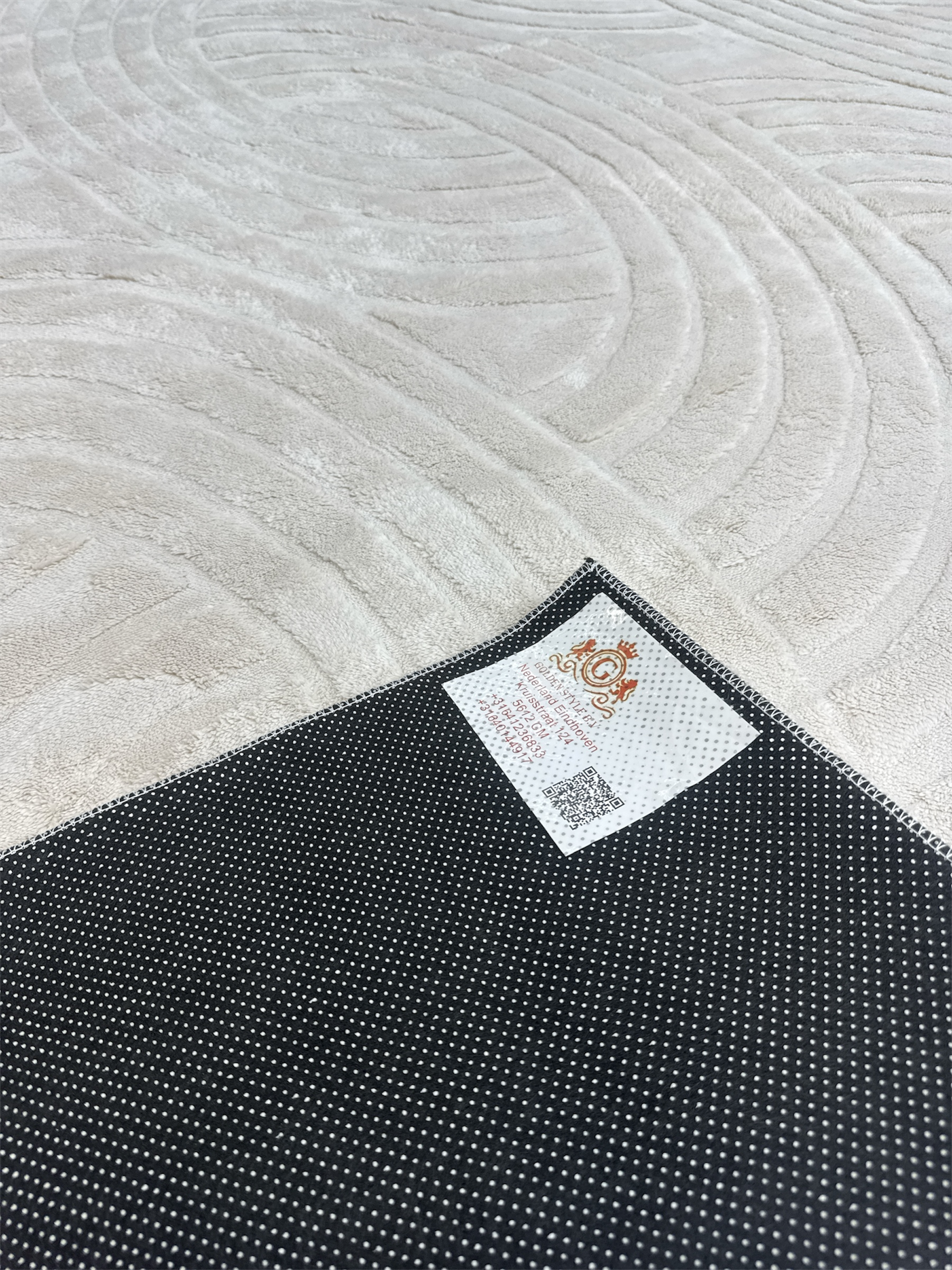 Fluffy Japandi Vloerkleed White beige Rainbow 160x230