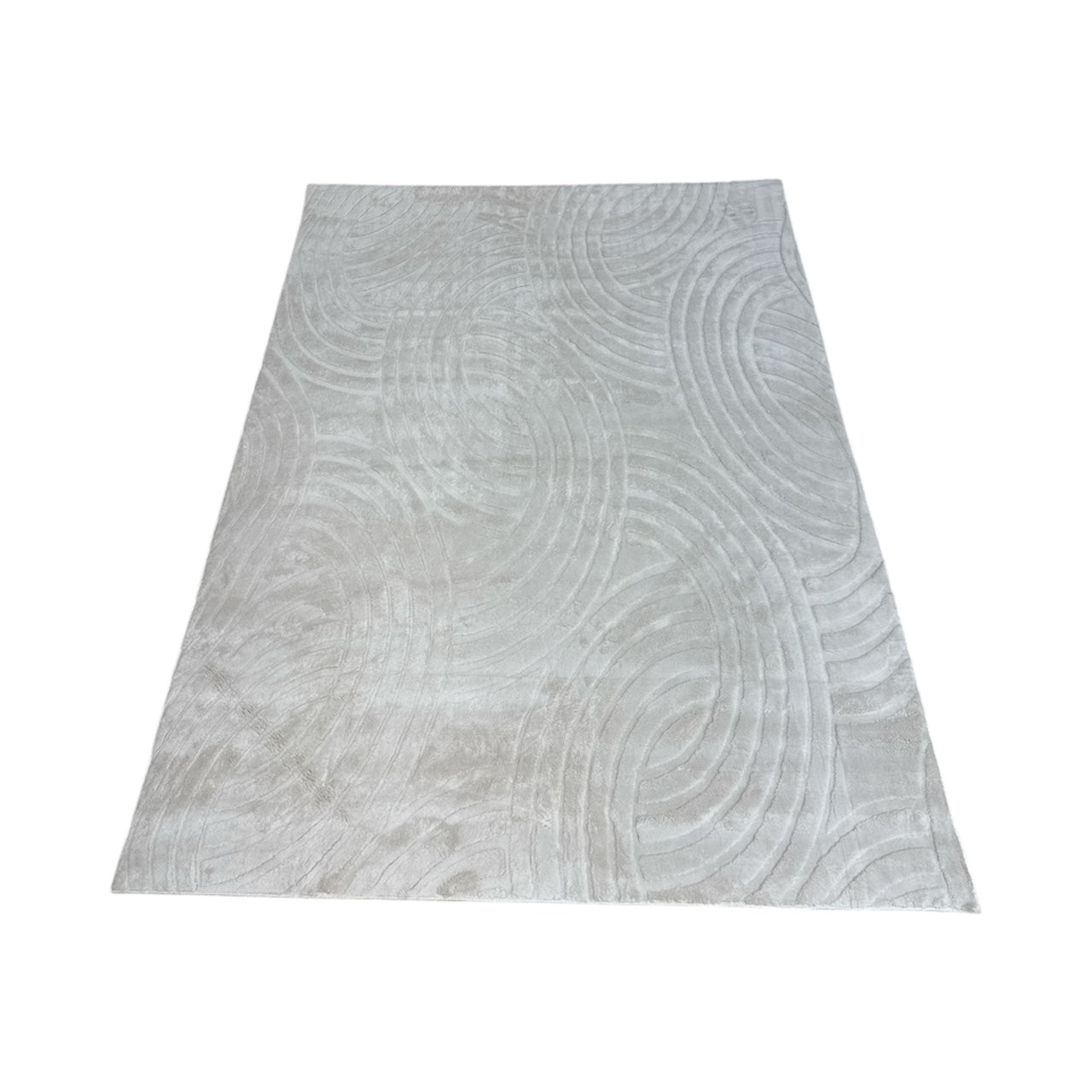 Fluffy Japandi Vloerkleed White beige Rainbow 160x230