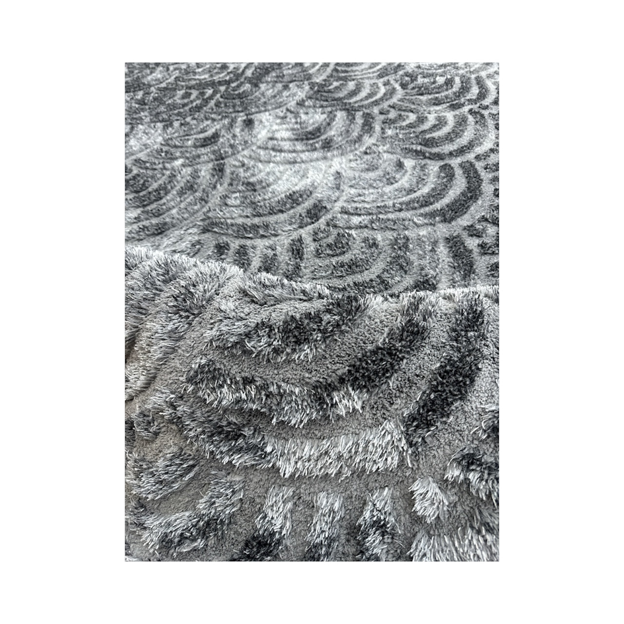 Velvet Vloerkleed Antraciet Hoogpolig 160x230